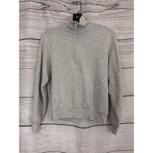 Lou & Grey Gray Quarter-Zip Pullover Sweatshirt Size XS